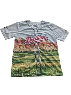Badlands Big Sticks Baseball Jersey Adult Large #25 Farmers Union Insurance